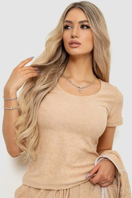 Спорт костюм женский махровый тройка, цвет бежевый, 102R5250 Де купити