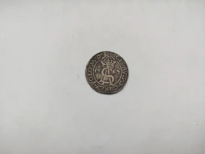 фото, Срібна монета 3 гроші 1563 р.