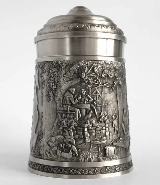 Антикварний олов'яний кухоль бокал Festtag 850 мл Німеччин З аукціону