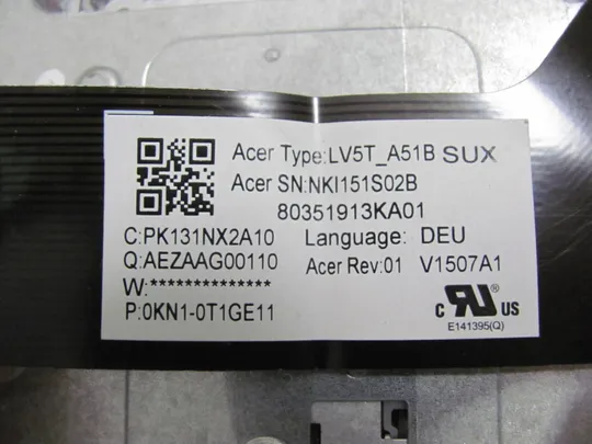 663-8 Кришка панель палмрест AP1NX000410 FA1NX000410 клавіатура робоча  для Acer Aspire ES1-523 ES1-572 ES1-533 оригінал в Україні