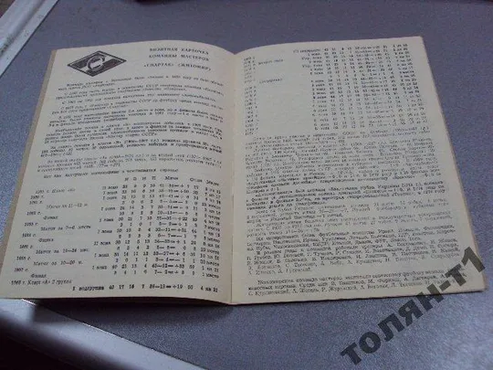 футбол программа спартак житомир 1988 З аукціону