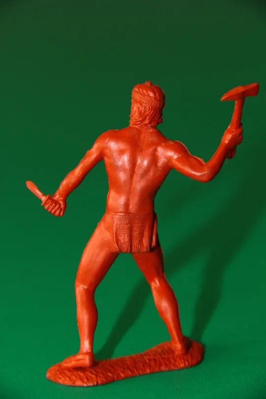 Купити ІНДІАНЕЦЬ З НОЖОМ І ТОМАГАВКОМ индеец 70мм  AUBURN США М`ЯКА РЕЗИНА