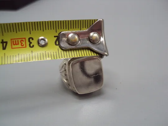 Кольцо перстень прямоугольник печатка серебро Украина вес 10,67 г 18,5 размер 19х15,5х14 мм №15430 З аукціону