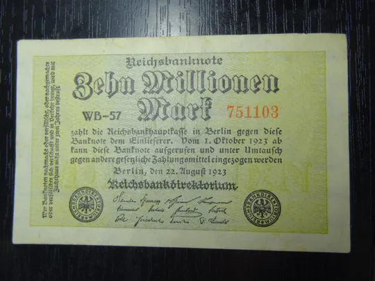 10 мільйонів марок Німеччина 1923 Ціна