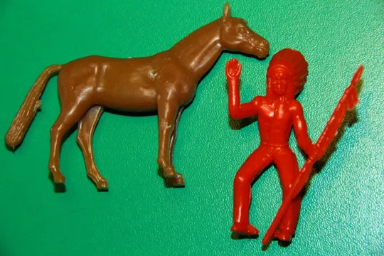 Купити ВОЖДЬ ІНДІАНЕЦЬ ІЗ СПИСОМ НА КОНІ индеец 50-52мм MPC США