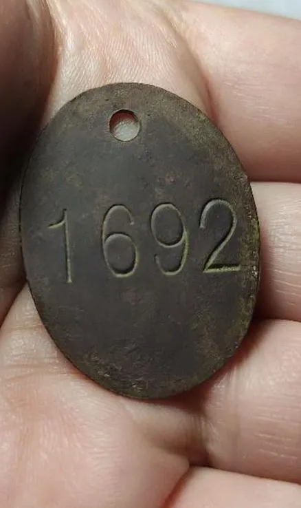 Винтажный польский налоговый жетон для собак 1928 года. Лицензия в районе Ровно. dk659 З аукціону