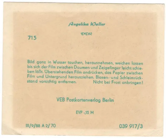 Купити Анжелика Валлер. Переводная картинка. ГДР 1988 год