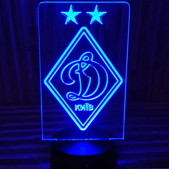 Акриловий світильник-нічник ФК Динамо синій tty-n000159 Ціна