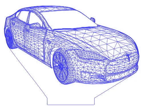 Акриловий світильник-нічник Тесла синій tty-n001486 Ціна