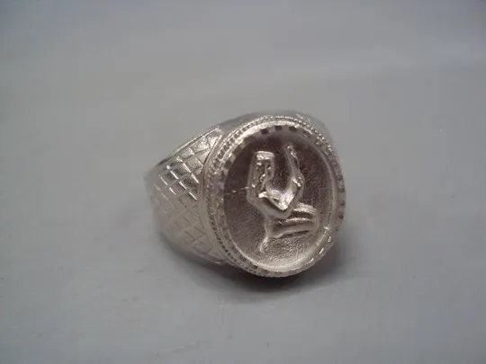 Купити Мужской перстень кольцо овал зодиак Дева гороскоп серебро Украина вес 5,64 г размер 19,5 №15146