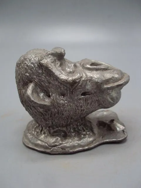 Фигура металл статуэтка обезьяна голова обезьяны литье тяжелая высота 6,3 см №14008 З аукціону