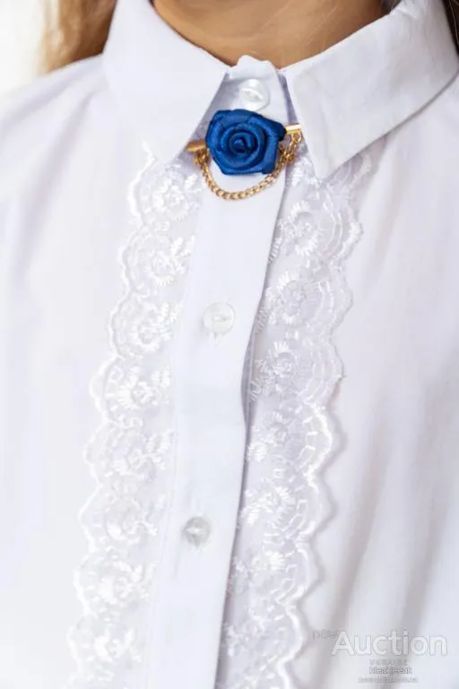 Блуза для девочек нарядная, цвет белый, 172R201-2 Інтернет-аукціон