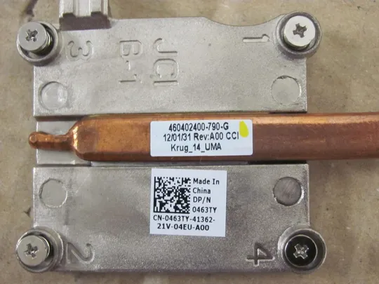 номер0285-24 термотрубка системи охолодження 0463TY для DELL LATITUDE E5420 оригінал Продаж