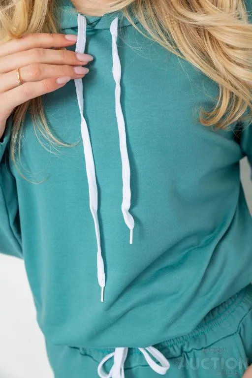 Спорт костюм женский однотонный, цвет оливковый, 182R011-1 Де купити