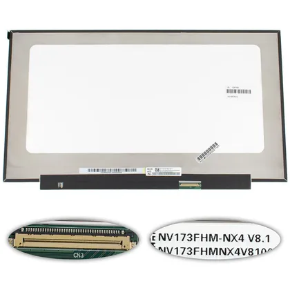 фото, Матриця 17.3 NV173FHM-NX4 (1920*1080, 40pin(eDP, IPS, 144HZ, 250cd/m2, 100% sRGB), LED, SLIM(без планок та вушок), матова, роз'єм