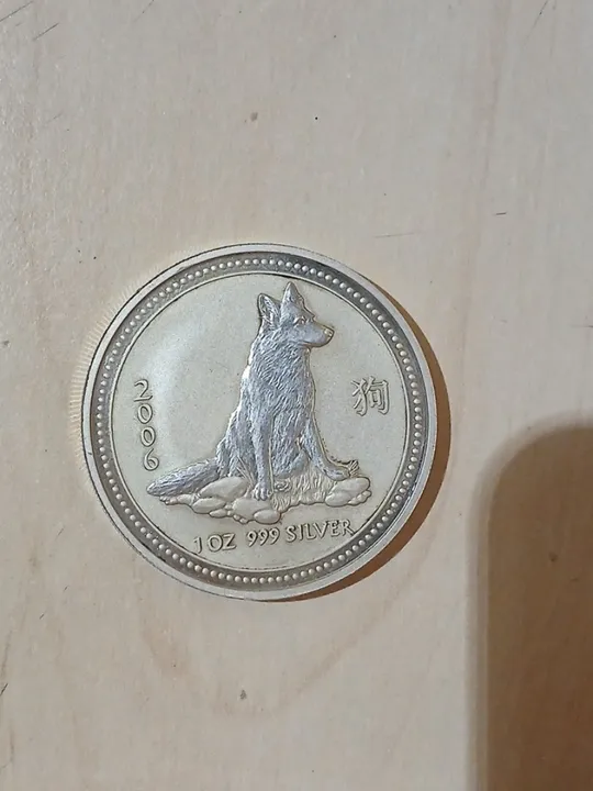 Купити Срібна монета 1 oz — 2006 Australia Lunar Year of the Dog