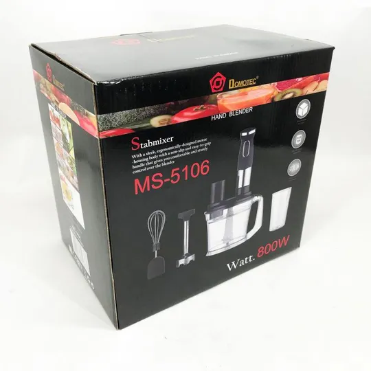 Блендер погружной многофункциональный 5-в-1 Domotec MS-5106 800 W, Портативный блендер измельчитель З аукціону