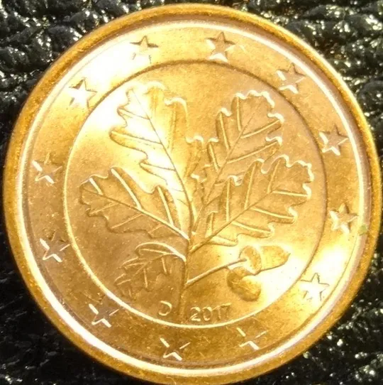 1 євроцент 2017 D Німеччина Ціна