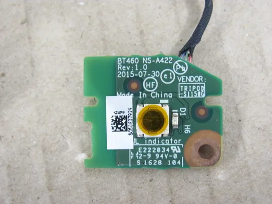 номер0031-35 плата кнопки вкл  Кнопкова плата Кнопковий модуль Плата управління кнопками,  Плата кнопки живлення Laptop Power button board  DC02001VR10 DC02001VR20 NS-B082 NS-A422 для Lenovo  Thinkpad T460S T470S оригінал З аукціону