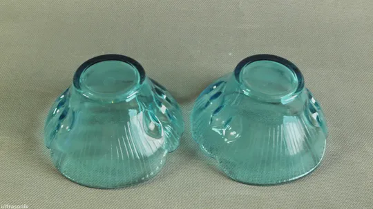 Креманки піалки цукерниці вазочки 2шт міні бірюзове кольорове радянське скло Вживане Де купити