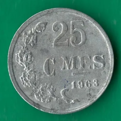 фото, 25 сантимів 1963 року Люксембург [МШ]