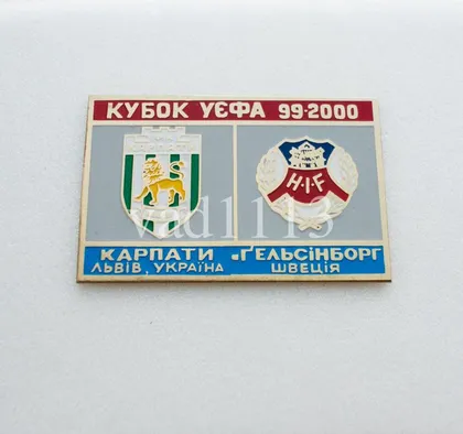 фото, футбол значок  Карпаты - Хельсинборг Швеция УЕФА 1999-00