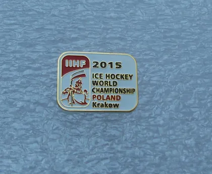 фото, значок хоккей  Чемпионат Мира Краков Польша 2015 участник - сборная Украины