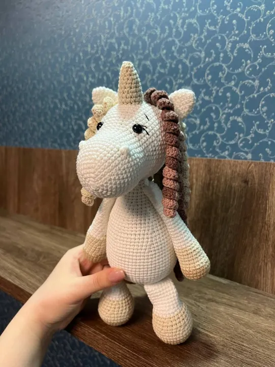 Єдиноріжка вʼязана іграшка Недорого