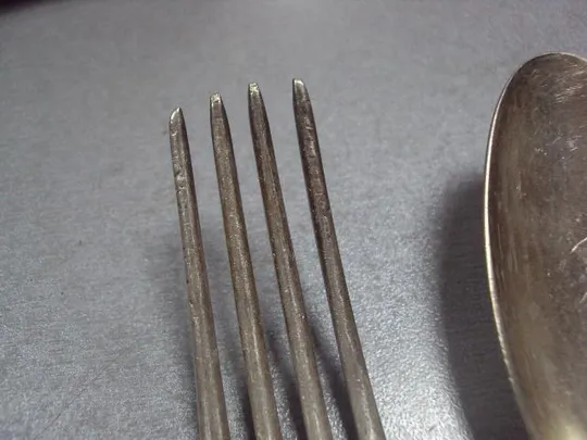 Ложка и вилка клеймо WMF 90 посеребрение лот 2 шт №10167 Де купити