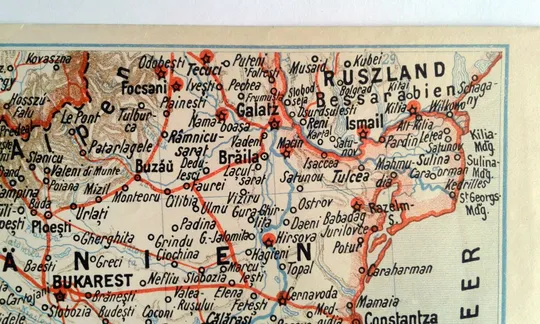 Купити Мапа карта Балканський театр військових дій Перша світова 1919 Fv8.3