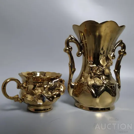 Золотиста міні-Ваза та Чашка Ціна