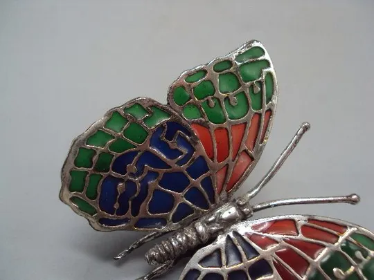 Фигура миниатюра статуэтка бабочка серебро 925 проба вес 31,22 г размер 6,5х6,8х3 см №14441 Недорого