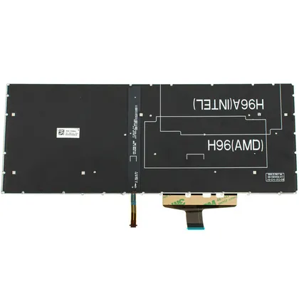 фото, Клавіатура для ноутбука HUAWEI (W19 series) rus, black, без фрейму, підсвічування клавіш