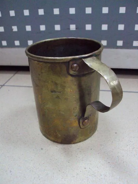 Кружка латунь высота 11 см, диаметр 8,5 см (№34) №11458 Продаж