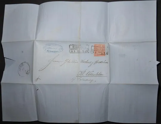 Германия Norddeutscher Магдебургская почта Письмо 1869 З аукціону