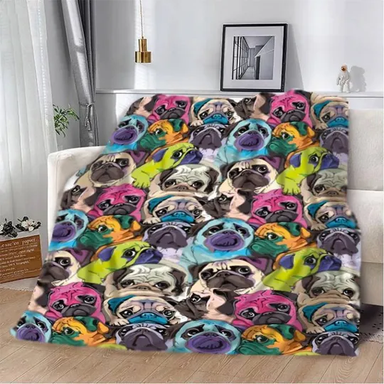 Плед 3D Колейдоскоп Мопсов 20222475_A 12330 160х200 см Ціна