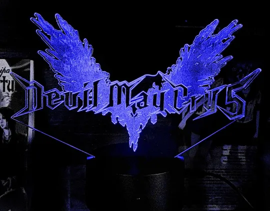 Акриловий світильник-нічник Devil May Cry синій tty-n001983 Ціна