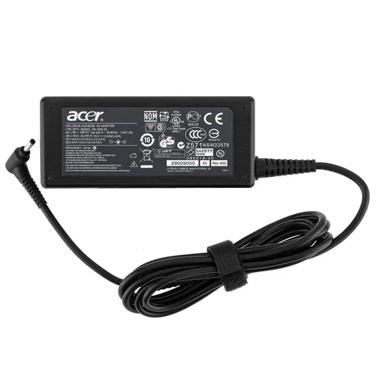 Блок живлення для ноутбука ACER 19V, 3.42A, 65W, 3.0*1.0мм, S5 series, L-подібний роз'єм, black (без кабеля!) З аукціону