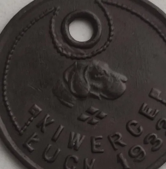 1933 Редкий антикварный жетон для собаки Киверцы Луцк nt846 Ціна