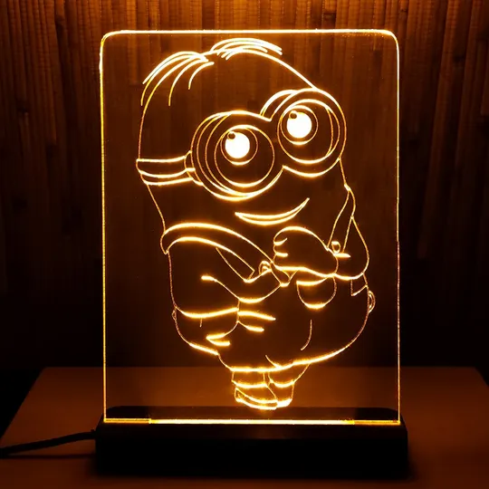 Акриловий світильник-нічник Міньйон (Mignon) жовтий tty-n000042 Ціна