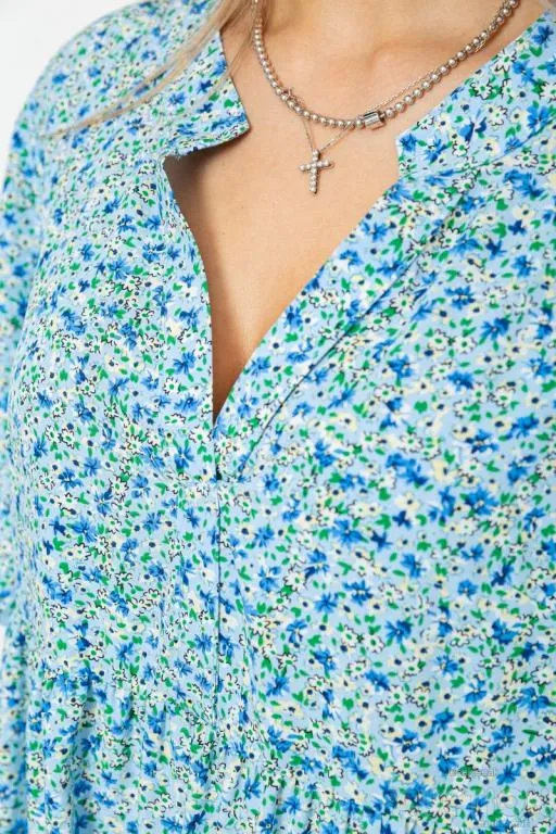 Сукня с цветочным принтом, цвет голубой, 102R5251 Де купити