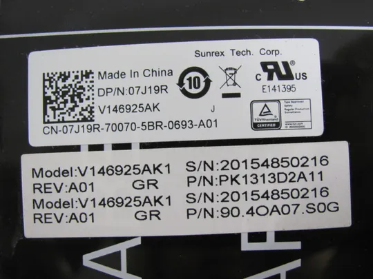 381-19 клавіатура робоча 07J19R  V146925AK1 для DELL Latitude 13 3350 P47G 3340  оригінал Недорого