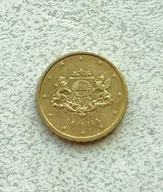 Купити 10 центів 2014 рік Латвія (254)
