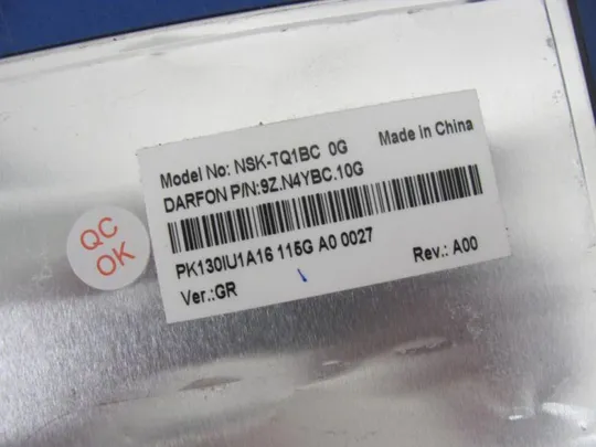 №286-5 клавіатура робоча  NSK-TQ1BC для TOSHIBA P770-10P P775 оригінал З аукціону