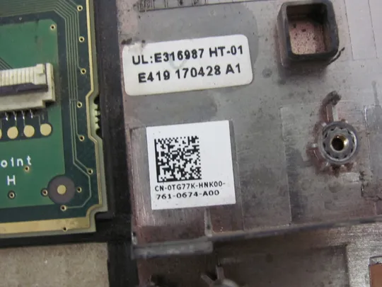 номер0252-25  Кришка панель палмрест тачпад рамка клавіатури AP1S10004A2 0TG77K  для Dell Latitude P40G  E7480 7480  оригінал Характеристики