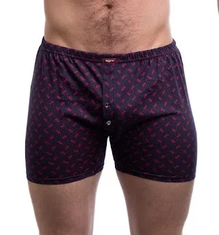 Чоловічі труси боксери класичні сімейки Bono МБ 000254 бавовна 100% фіолетові (розміри: 56-68) З аукціону