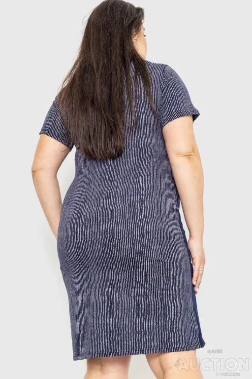 Платье в полоску, цвет темно-синий, 231R6534 Продаж