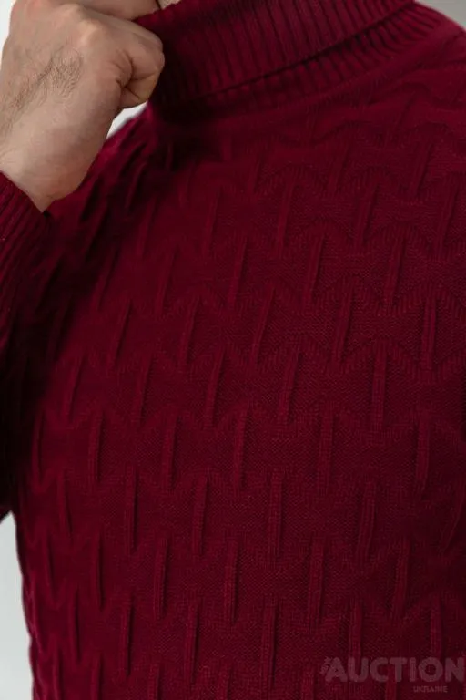 Гольф-свитер мужской, цвет бордовый, 161R619 Де купити