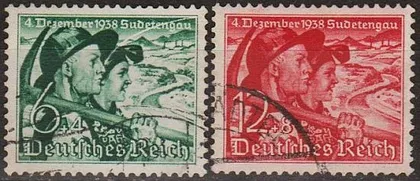 фото, 1938 - Рейх - Голосування в Судетах Mi.684-85 _8,0 €