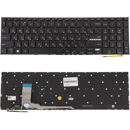 фото, Клавіатура для ноутбука ASUS (X1702 series) rus, black, без фрейму, підсвічування клавіш